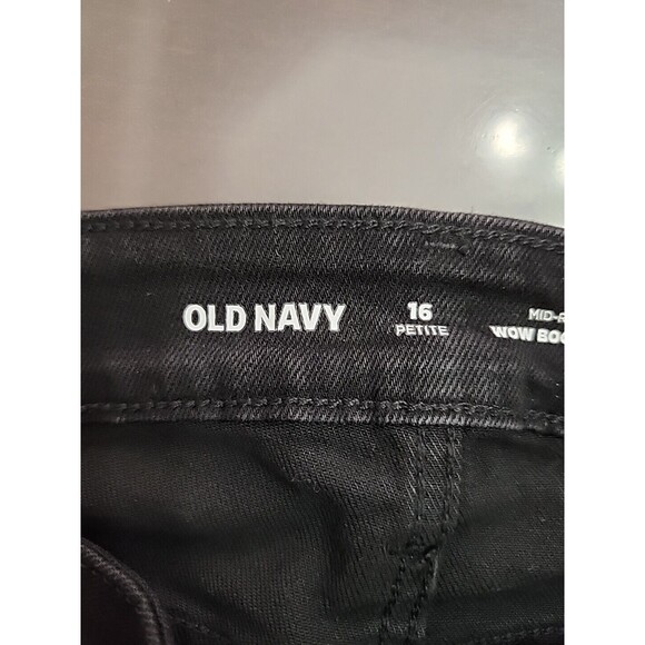 Old Navy WOW Bootcut Jeans Womens 16 Petite Black Mid Rise Stretch NEW - Picture 4 of 8